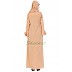 A-line designer abaya with frills on sleeves - Beige color  A-line designer abaya with frills on sleeves - Beige color